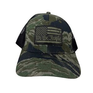 HOWITZER We the People‎ Mens Camo American Flag Patch Trucker Hat Mesh Back